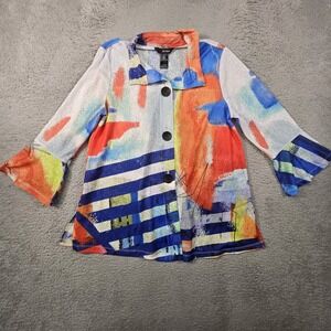 Ali Miles Tunic Top Women S Colorful Abstract Avant Garde Artsy Lagenlook Mature
